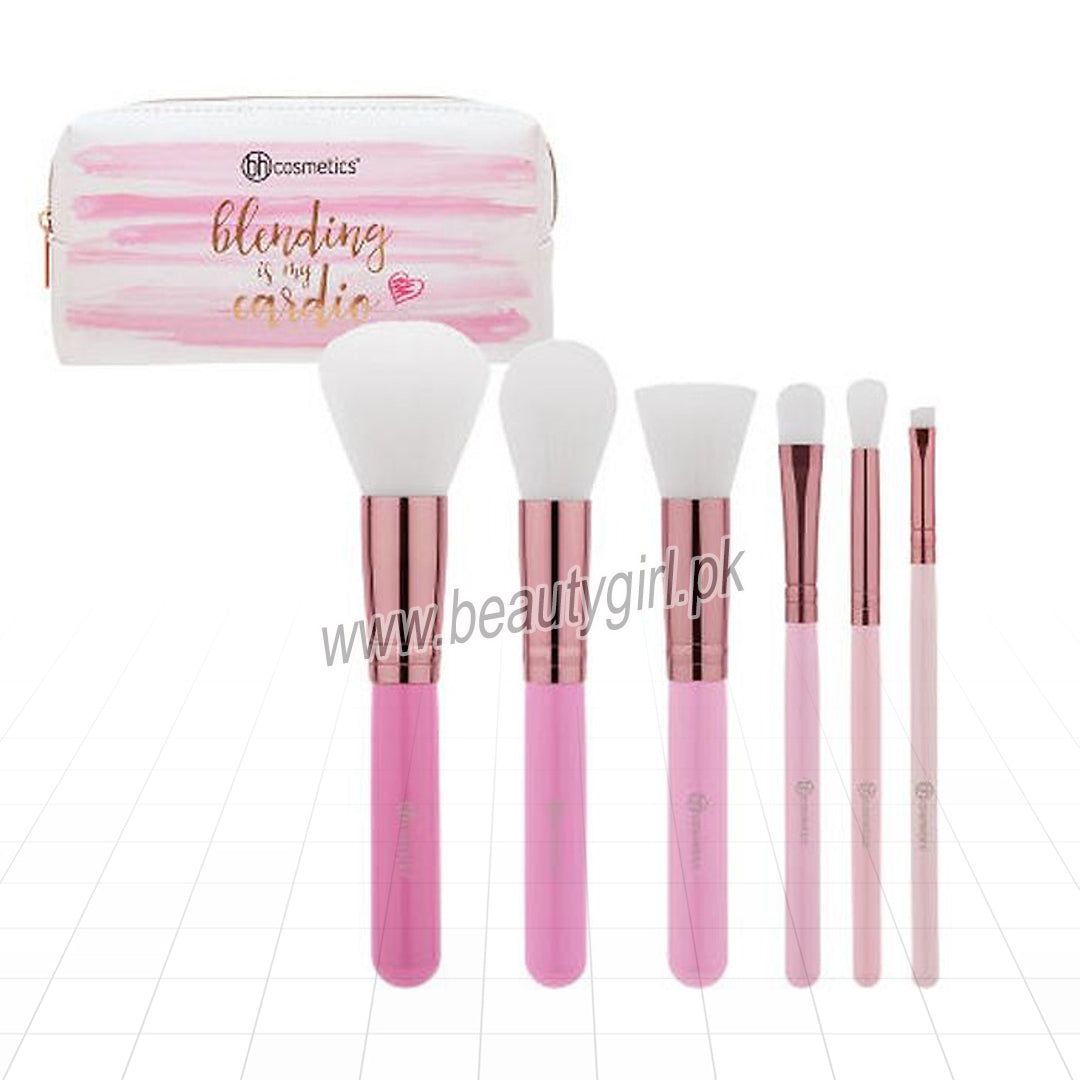 BH Cosmetics Mini Pink Perfection Brush Set 6 Pieces With Bag