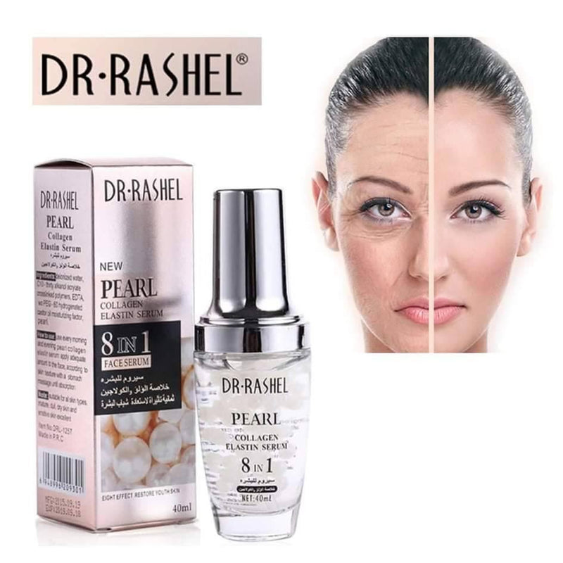 Dr Rashel New 8 in 1 Collagen Elastin Face Serum - 40ml - Pearl