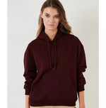 PLAIN HOODIE FOR WOMEN - MAROON