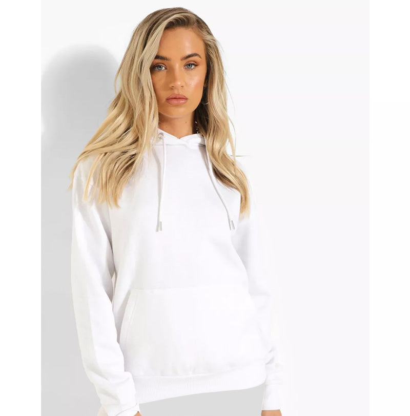 PLAIN HOODIE FOR WOMEN - WHITE