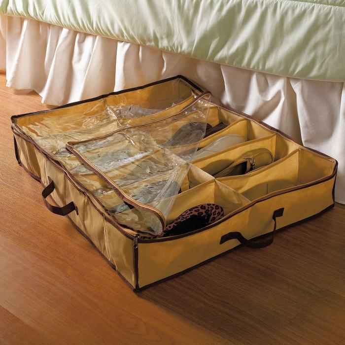 12 cell Under Bed Shoe Organizer Storage Holder Shoes Storage Box Best Quality