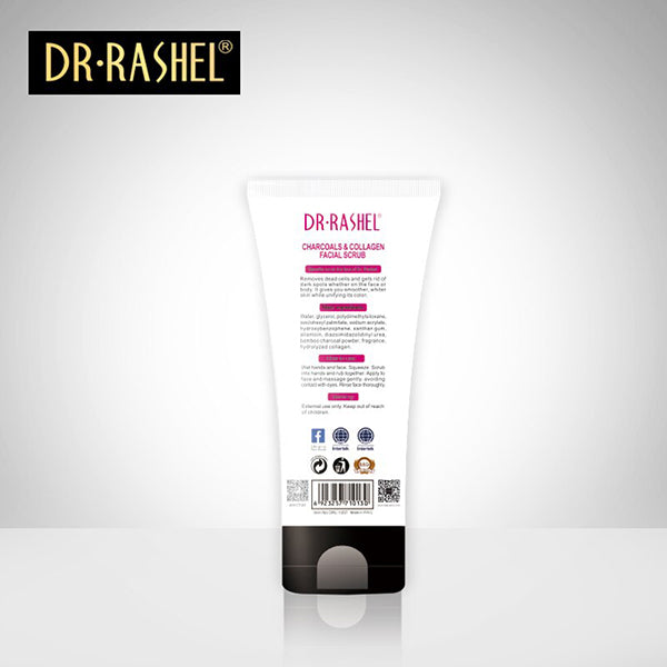 Dr Rashel Black Facial Scrub Charcoal & Collagen Facial Scrub (100ml)