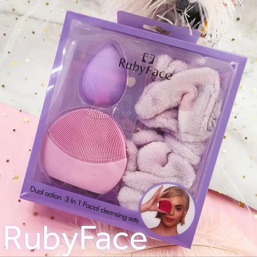 Ruby Face Dual 3 in 1 Facial Cleansing Sets