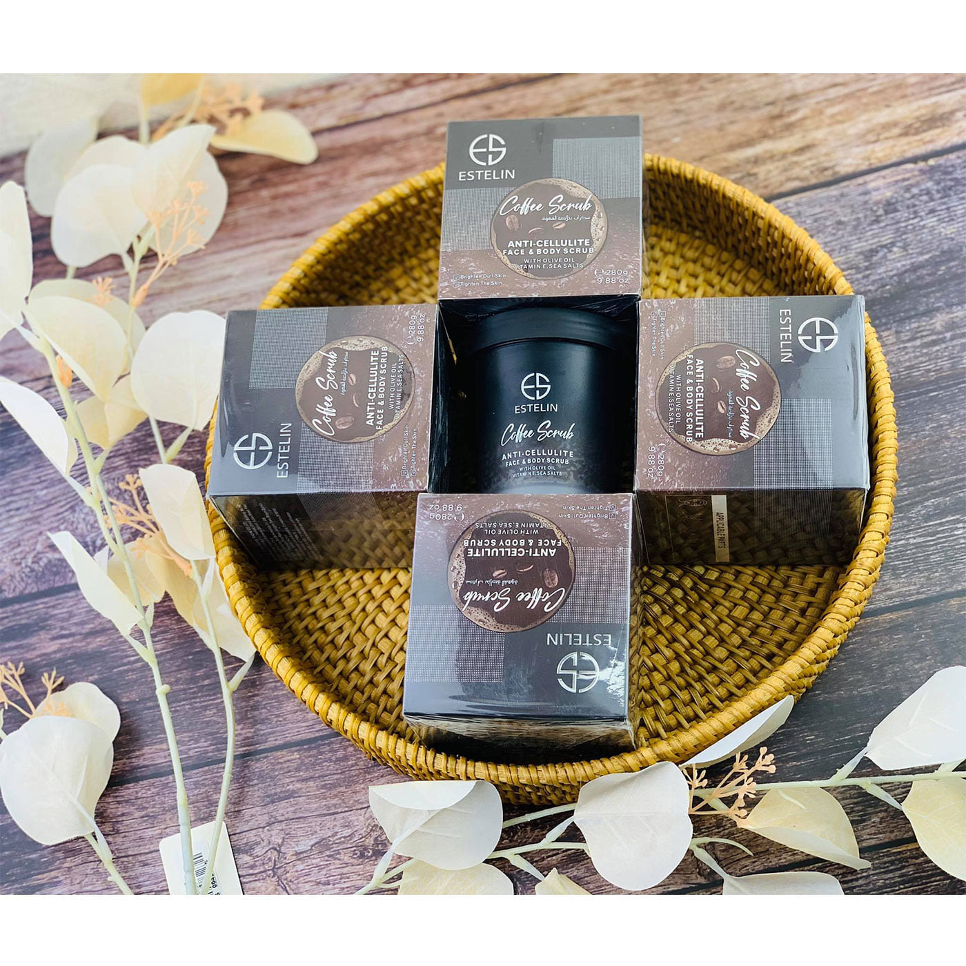 Estelin Anti-Cellulite Face & Body Coffee Scrub by Dr Rashel