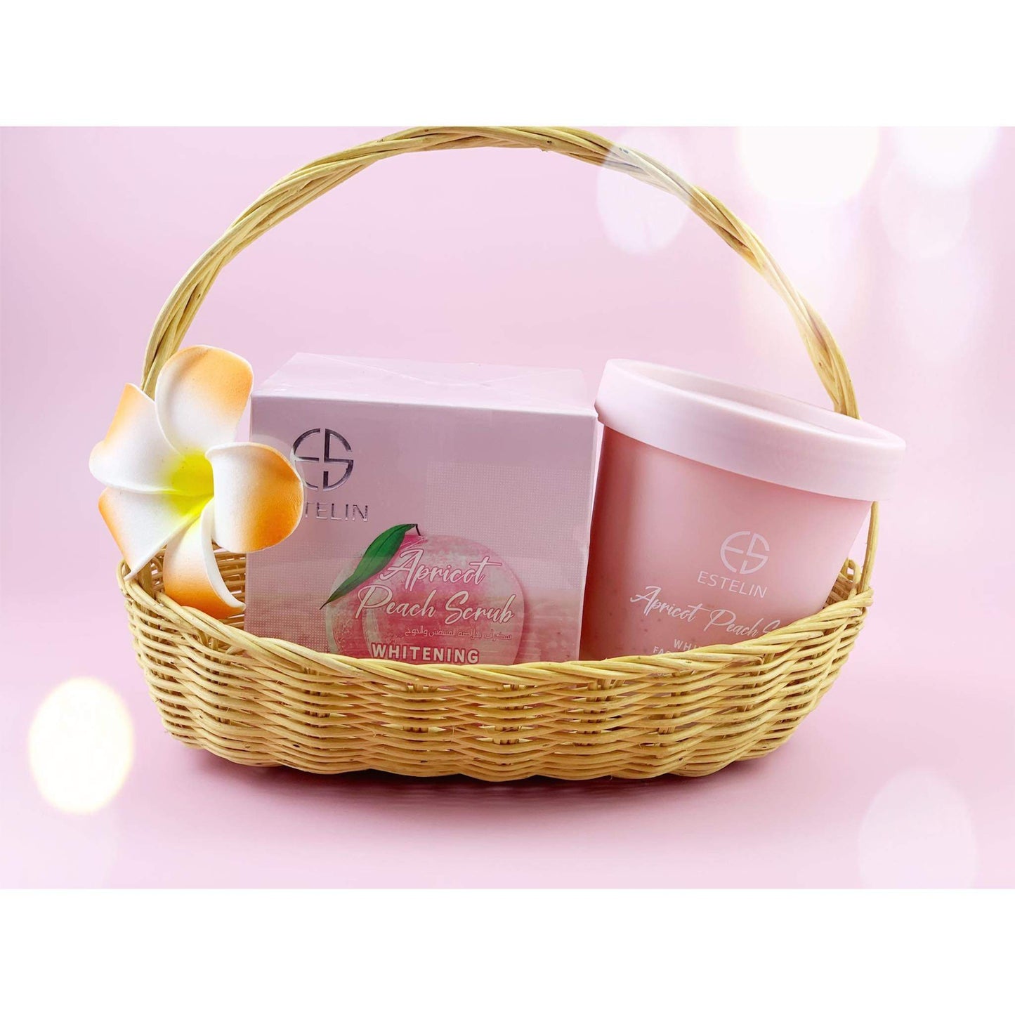 Estelin Apricot Peach Whitening Body and Face Scrub by Dr Rashel