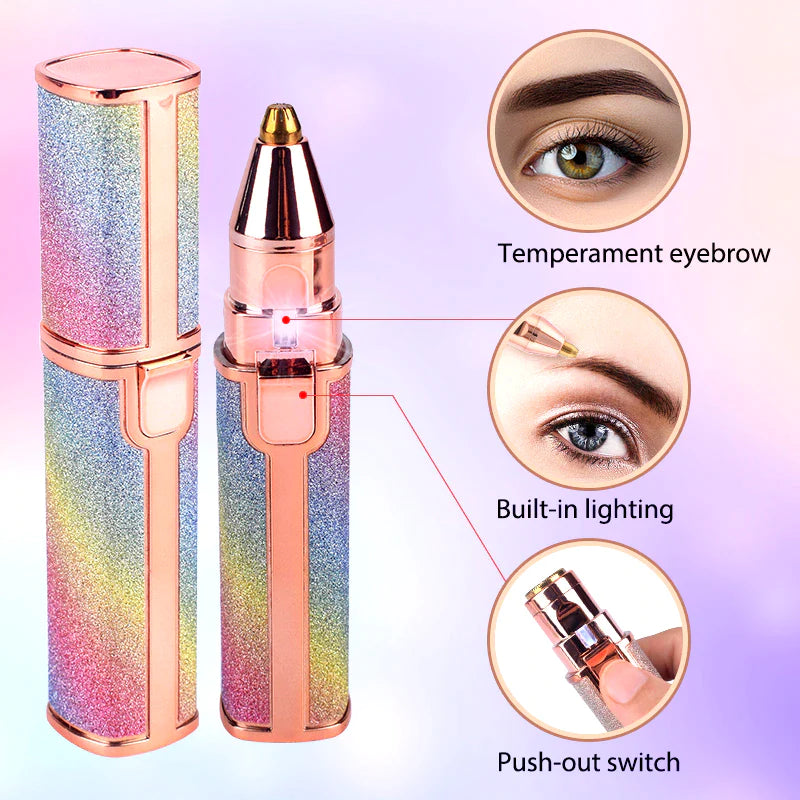 2 in 1 Electric Eyebrow Trimmer and Shaver Rechargeable Hair Remover