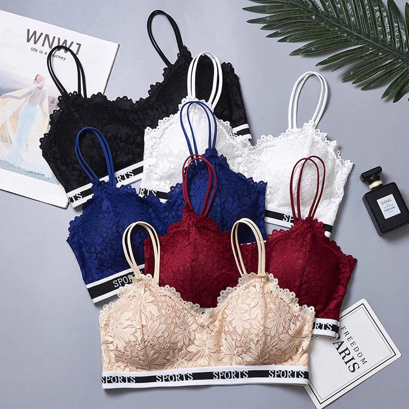 She Zaib Korean Padded Lace Bra Free Size Adjustable