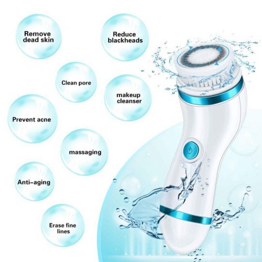 Rechargeable 4in1 Face Massager & Face Cleaner Brush Machine