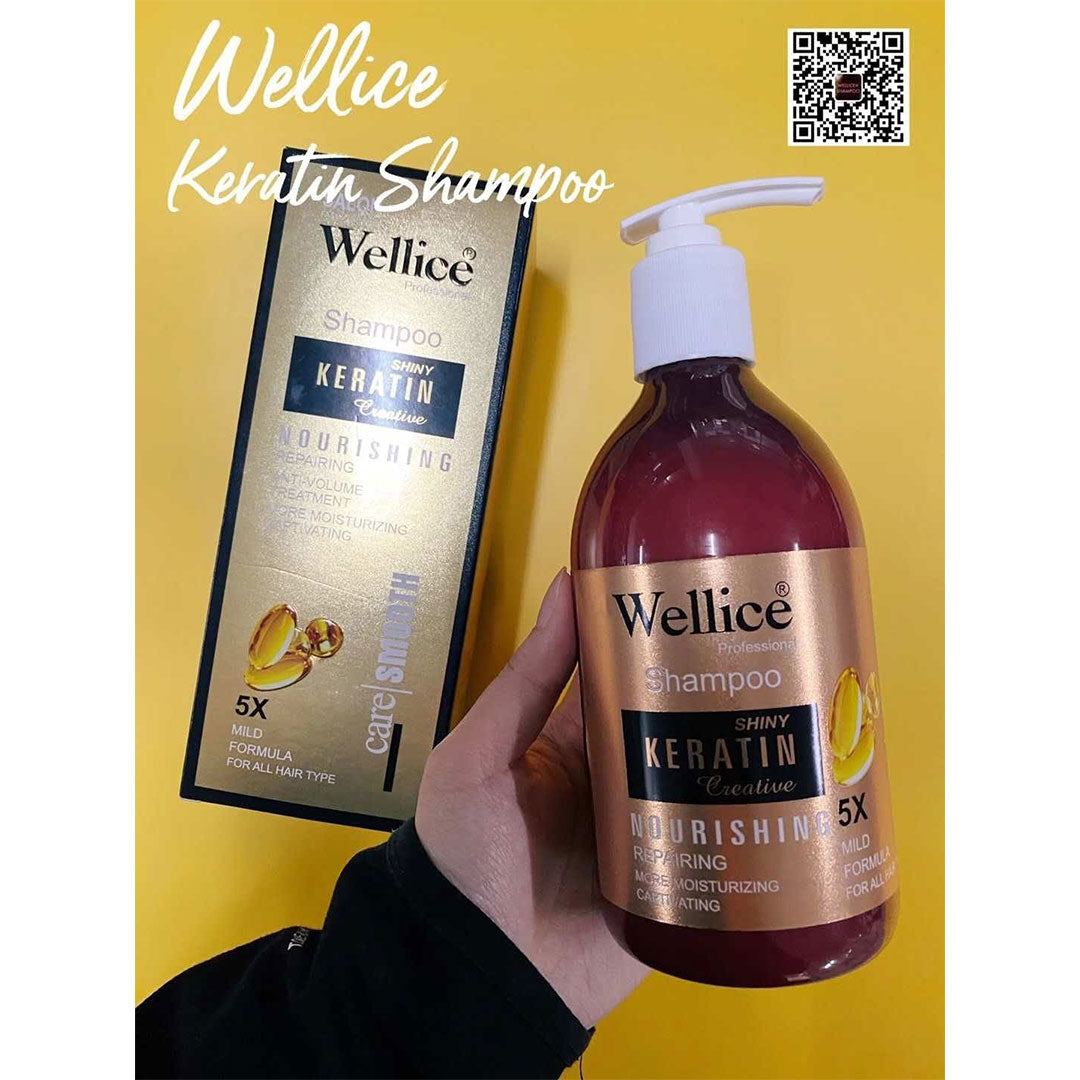 Wellice Keratin Shampoo 550g