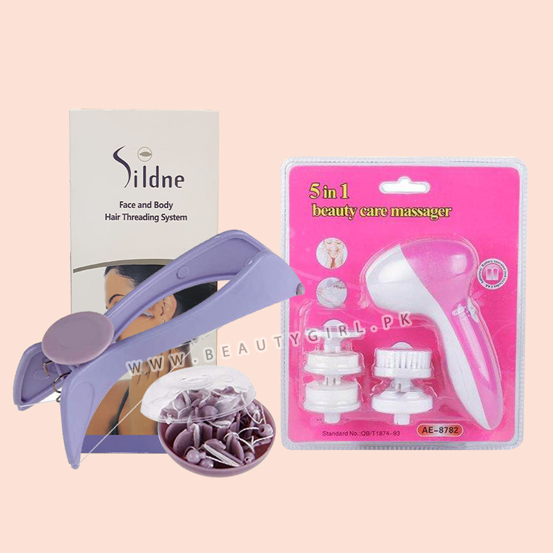 Sildne Hair Threading  System & 5in1 Beauty Care Massager