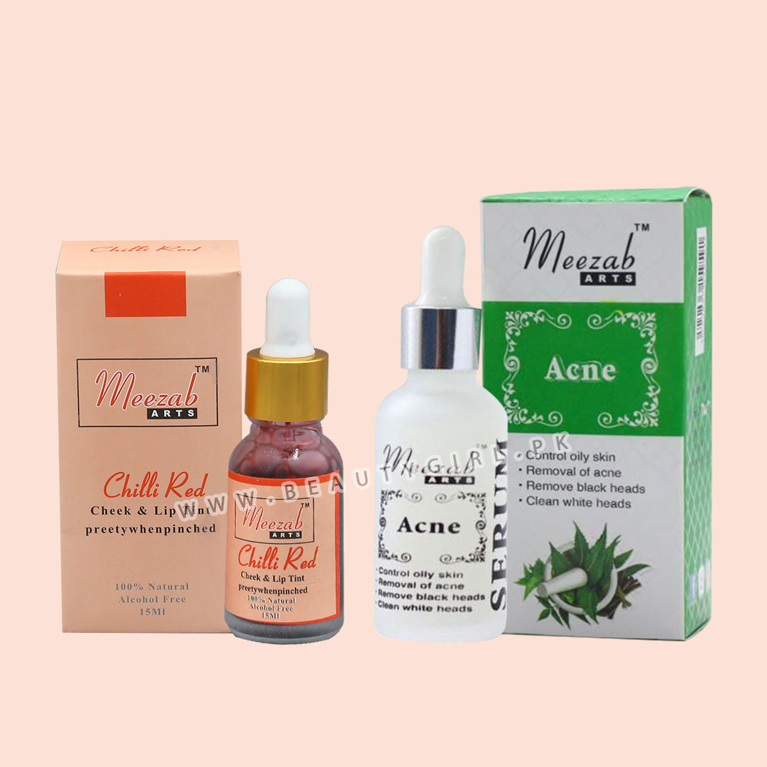 Meezab Arts Ace Face Serum & Lip & Cheek Tint 15ml Deal