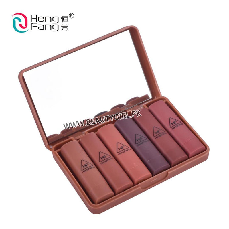 Mini Lipsticks by HengFang (Pack of 6Pcs) Nude Edition 9065