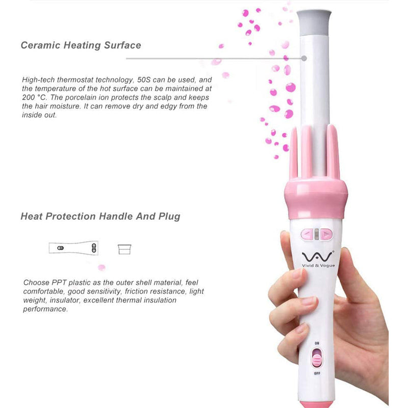 Vivid & Vogue Automatic Hair Curler Ceramic Tourmaline Curling