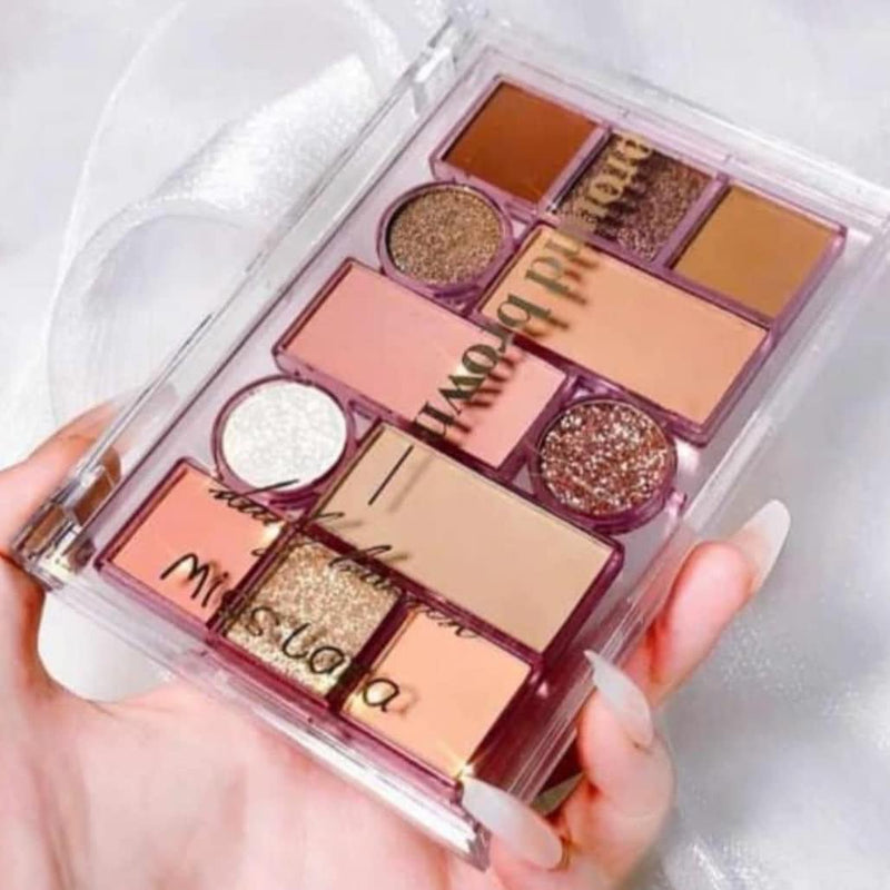 Miss Lara Eyeshadow 12 Colors Eyeshadow Palette Matte Eyeshadow Contour Blush Makeup Palette