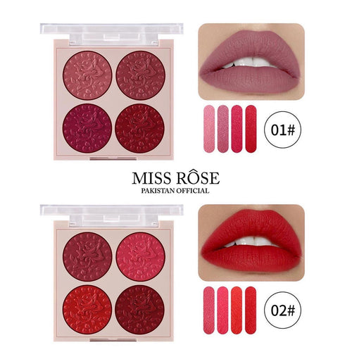 Miss Rose 4 colors Gorgeous Lipstick Palette