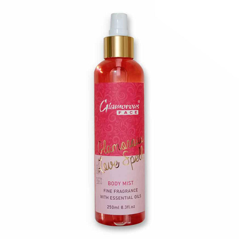 Glamorous Face Body Mist Fine Fragrance With Essential Oils 250ml (Love Spell)