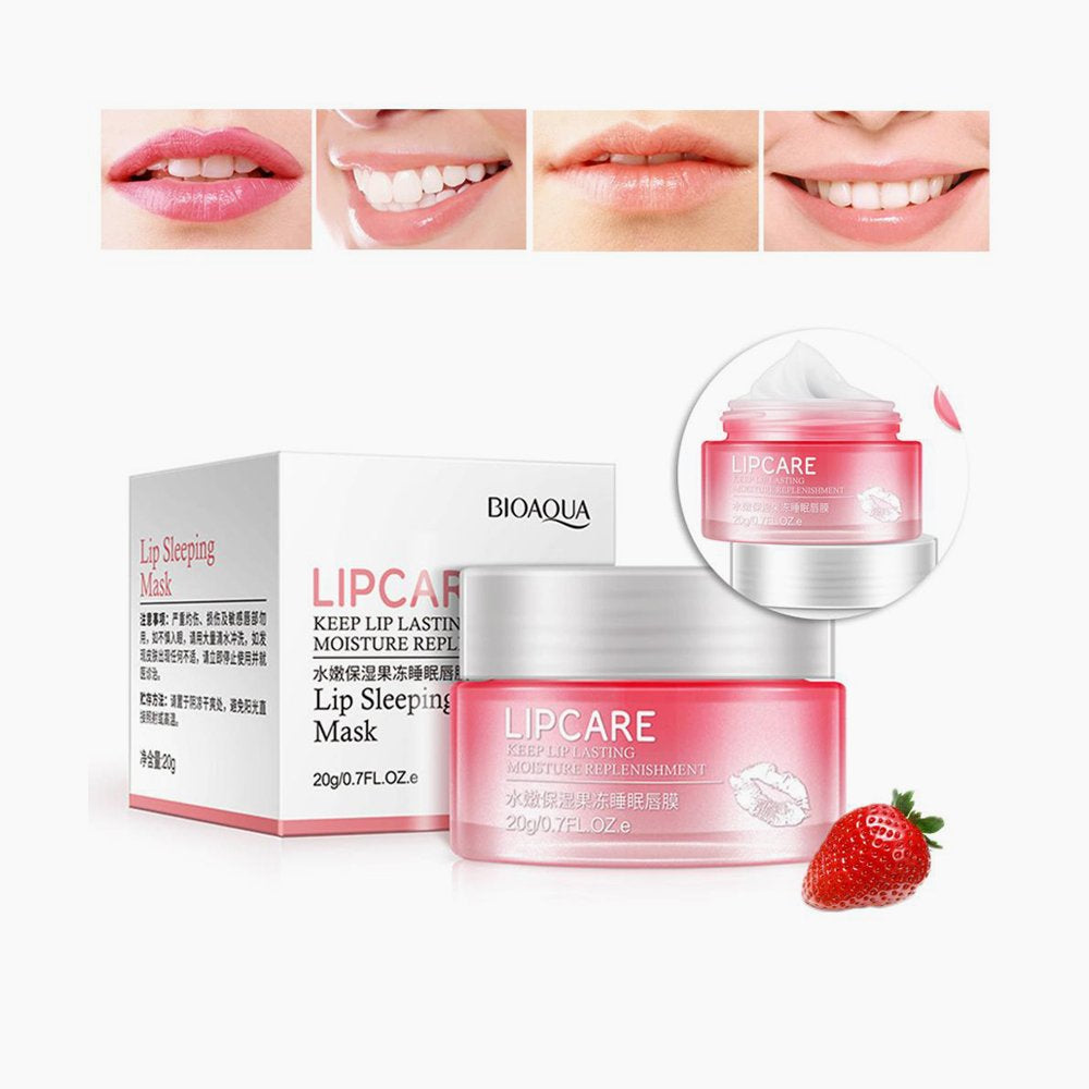 BIOAQUA Strawberry Lip Sleeping Mask Exfoliator Lips Balm