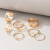 Fashion Jewellery Adjustable 8 Pcs Ring Set