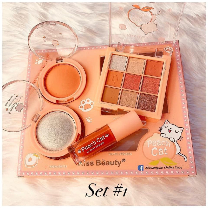 Kiss Beauty Peach Cat Makeup Set