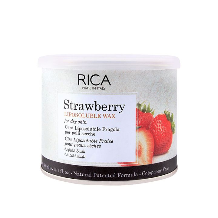Rica Strawberry Dry Skin Liposoluble Wax 400ml & 2 Wax Sticks