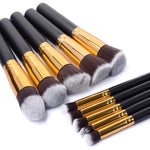 Anastasia Beverly Hills 10 Brushes Set- Black (High Quality Copy)