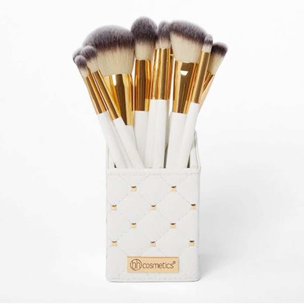 BH Cosmetics White Studded Elegance 12 Pc Brush Set