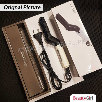 Electric Beard Straightener for Men Multifunctional Ionic Beard Straightening Hair Style Electric Hot Comb