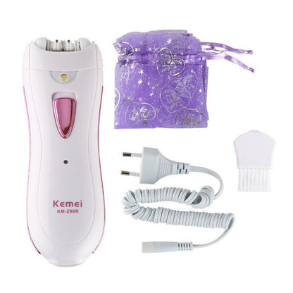 Kemei Rechargeable White Lady Epilator Shaver (Km-290R)