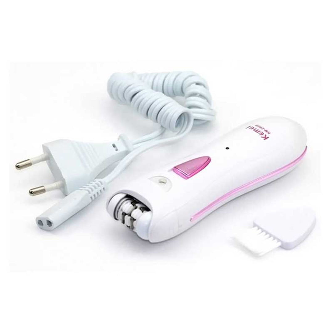 Kemei Rechargeable White Lady Epilator Shaver (Km-290R)