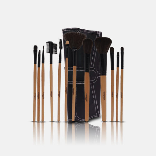 Glamorous 12 Piece Leather Brushset