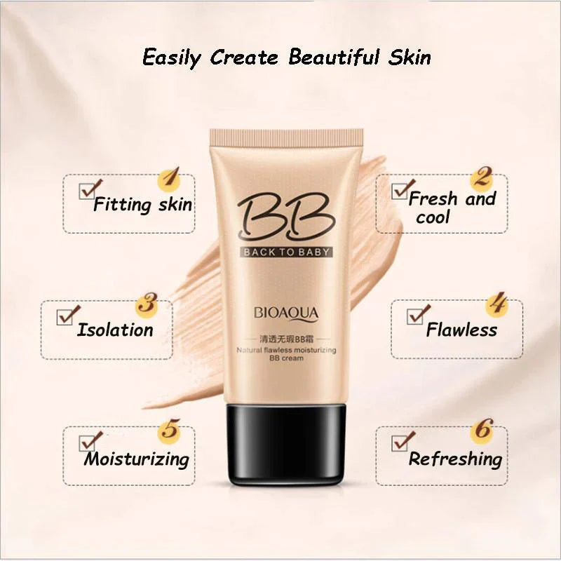 Bioaqua Back To Baby BB Cream Natural Flawless 40g Shade Natural Shade