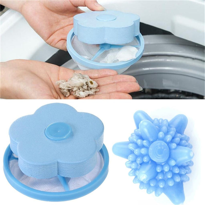 Reusable Washing Machine Floating Lint Mesh Bag Hair Filter Net Pouch Washer Hair Catcher