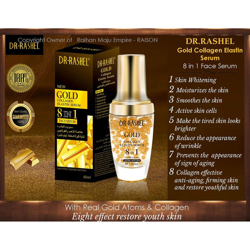 Dr Rashel Gold Caviar Essence & Collagen Elastin Serum 8 in 1 Face Serum