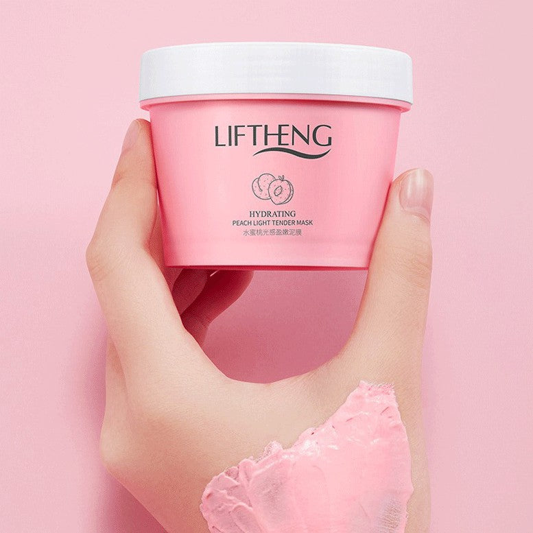 Liftheng Peach Mud Mask Moisturizing Pore Reducing Facial Cleansing 100g