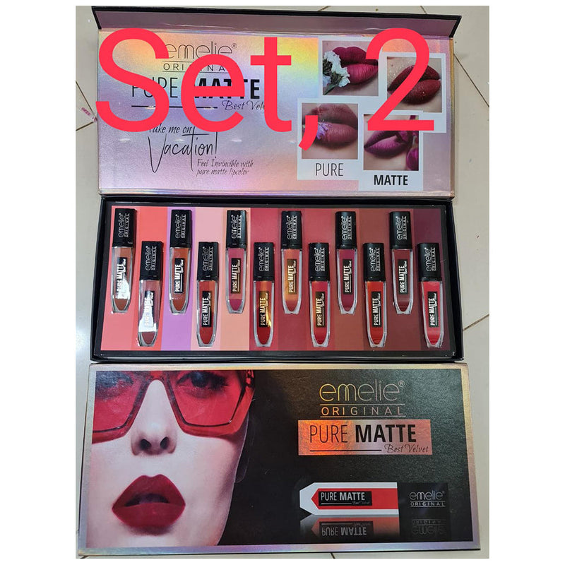 Emelie Pure Matte Lip-gloss Set 02