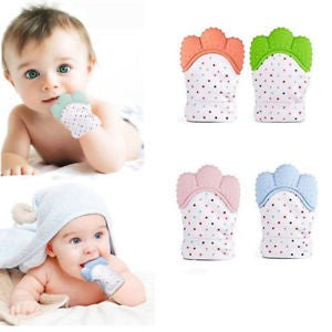 Baby Teething Silicone Baby Teether Mitten Glove Candy Wrapper Soft for Babies Self