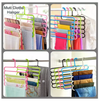 Multi-purpose Clothes Hanger Practical 5 Layers (Random Color)