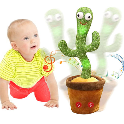 Cute Dancing And Talking Cactus Toy With Hat & 120 Songs (Usb Charging)