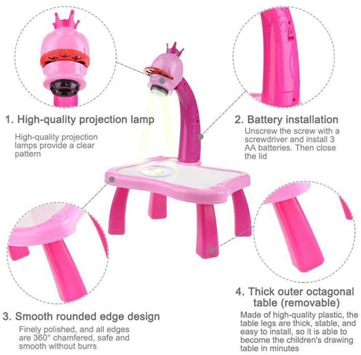 Children Led Projector Art Drawing Table