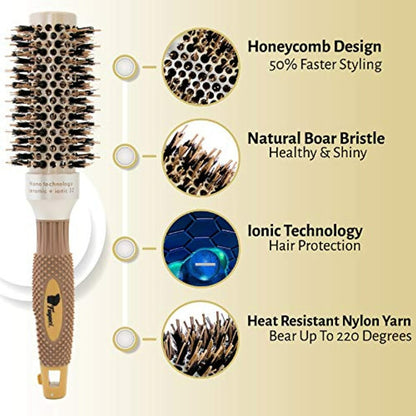 Nano Technology Thermal Ceramic & lonic Round Barrel Hair Brush