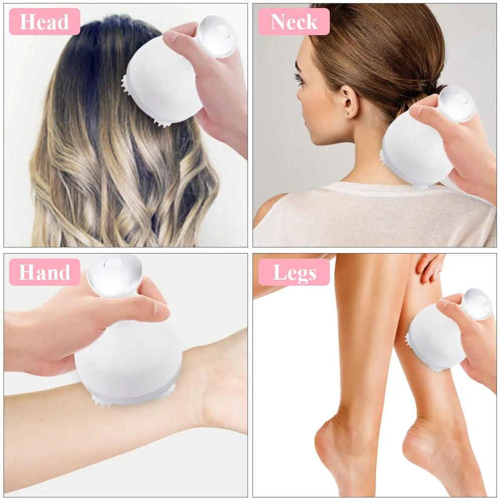 Electric Handheld Wireless Scalp Head Massager With Box