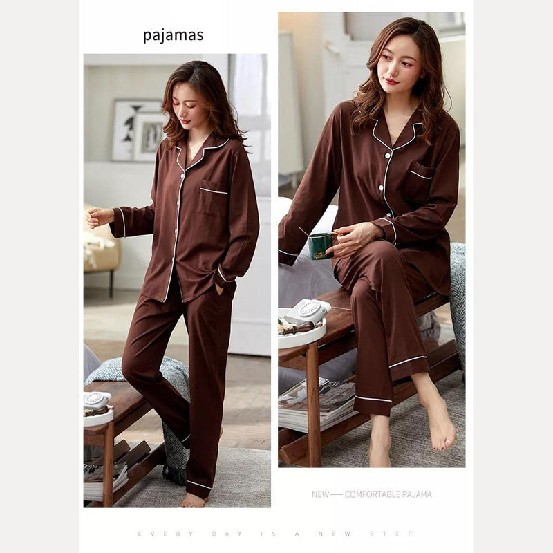 SILK NIGHT SUIT - DARK BROWN