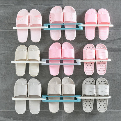 Folding Bathroom Shelf Shoe Organizer Bracket