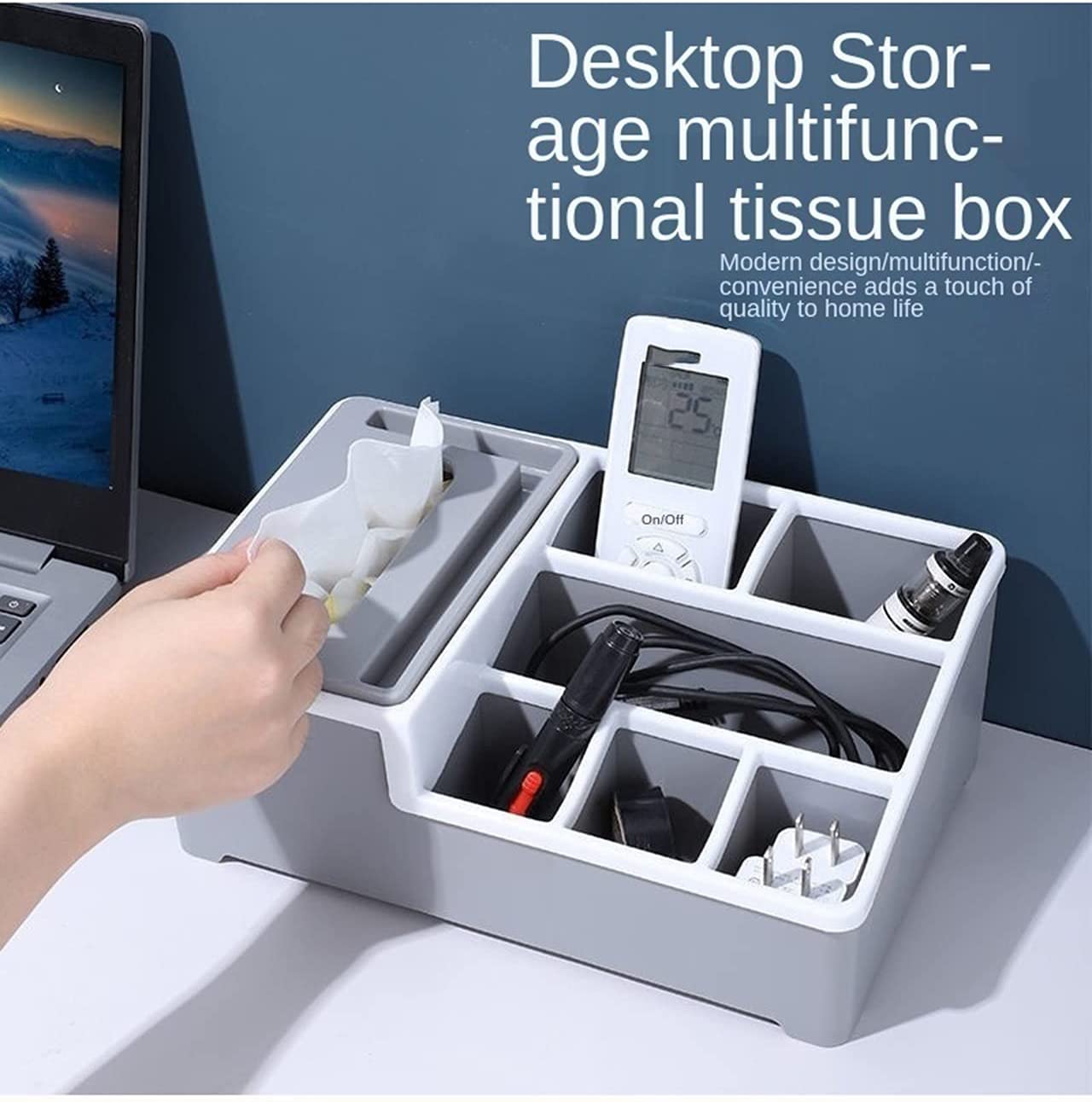 Desktop Organizer Tissue Storage Box