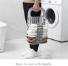 Folding Laundry Basket Wall Hanging Clothes Storage Bathroom Organizer