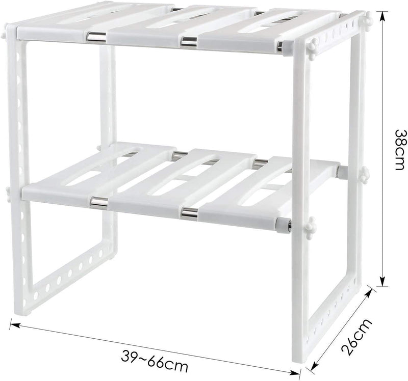 Extendable Stainless Steel Adjustable Undersink Shelf
