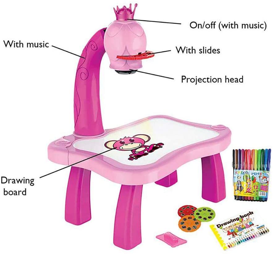 Children Led Projector Art Drawing Table