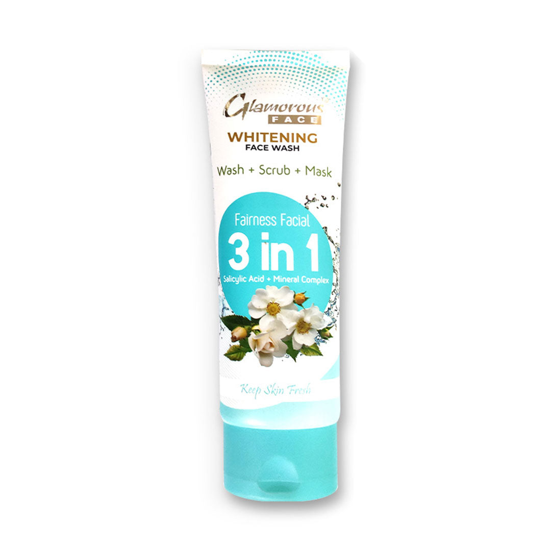 Glamorous Face Wash + Scrub +Mask Whitening 3 in 1 Face Wash 100gm