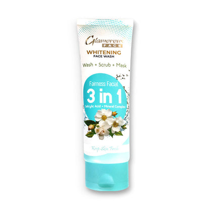 Glamorous Face Wash + Scrub +Mask Whitening 3 in 1 Face Wash 100gm