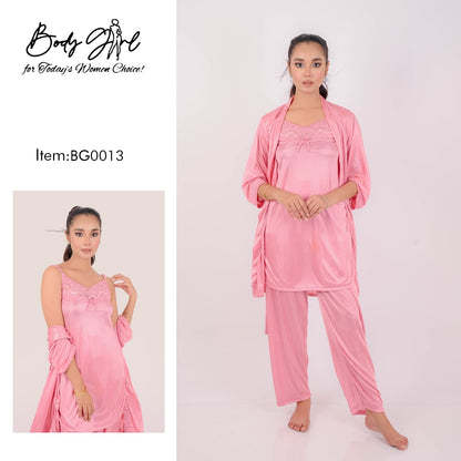 Body Girl Dreamy Dusk Light Pink Nighty 3pcs